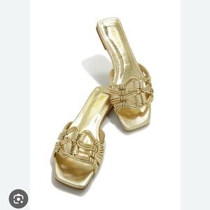 Miss Lola Gold Luxe Mules